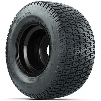 Matte Black Steel Offset 10 in Wheels with 20x10-10 S-Tread Terra Pro Tires - Set of 4