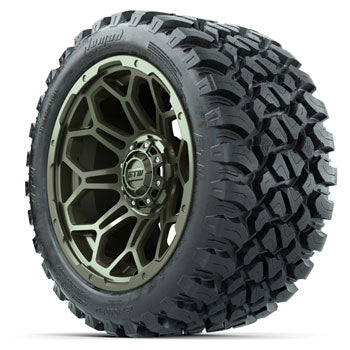 GTW Bravo Matte Recon Green 14 in Wheels with 23x10-14 Nomad All-Terrain Tires - Set of 4