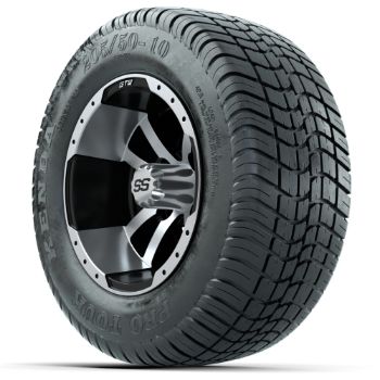 GTW Storm Trooper 10 in Wheels with 205/50-10 Kenda Low-profile Street Tires - Set of 4