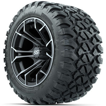 GTW Spyder 12 in Wheels with 22x11-R12 Nomad All-Terrain Tires - Set of 4