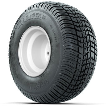 White Steel 8 in Wheels with 18 in Kenda Load Star Tires - Set of 4