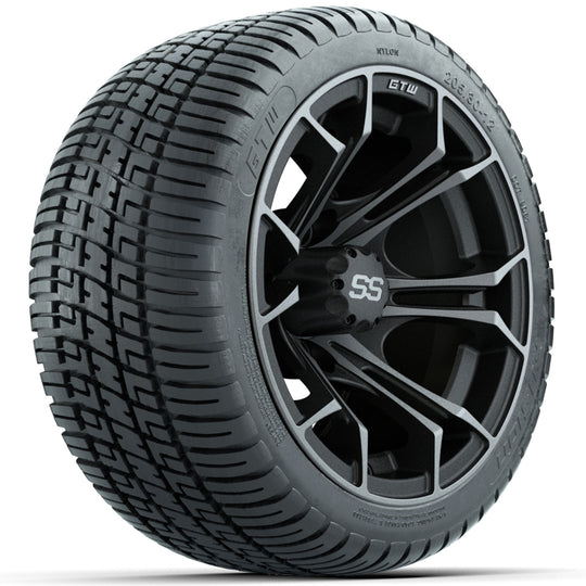 GTW Spyder 12 in Wheels with 205/30-12 Fusion Street Tires - Set of 4
