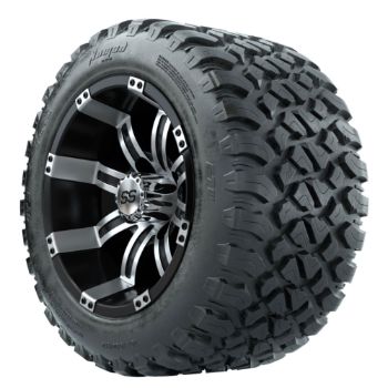 GTW Tempest 12 in Wheels with 20 in Nomad Steel Belted Radial Street Tires - Set of 4