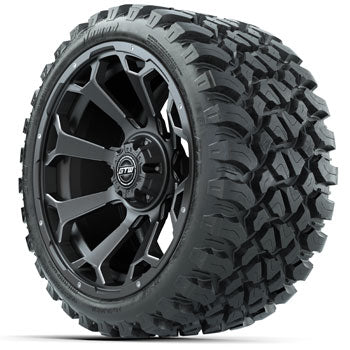 GTW Raven Matte Gray 15 in Wheels with 23 in Nomad All Terrain Tires - Set of 4