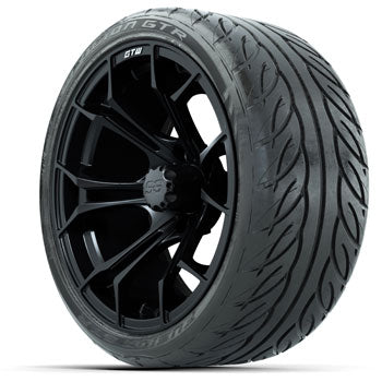 GTW Spyder Matte Black 15 in Wheels with Fusion GTR Lo-Pro Street Tires - Set of 4