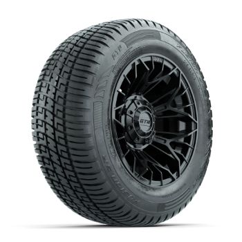 Set of (4) 12 in GTW¬Æ Stellar Black Wheels with 215/50-R12 Fusion S/R Street Tires