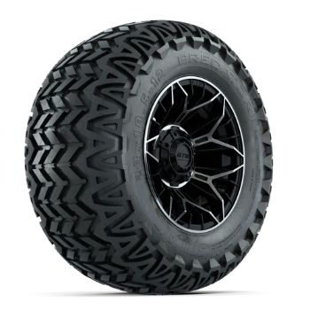 Set of (4) 12 in GTW¬Æ Stellar Machined & Black Wheels with 23x10.5-12 Predator All-Terrain Tires