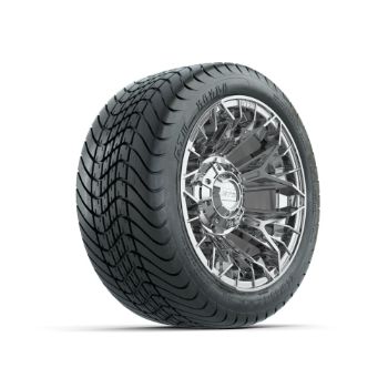 Set of (4) 12 in GTW¬Æ Stellar Chrome Wheels with 215/35-12 Mamba Street Tires