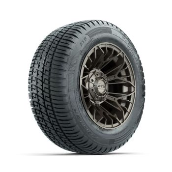 Set of (4) 12 in GTW¬Æ Stellar Matte Bronze Wheels with 215/50-R12 Fusion S/R Street Tires