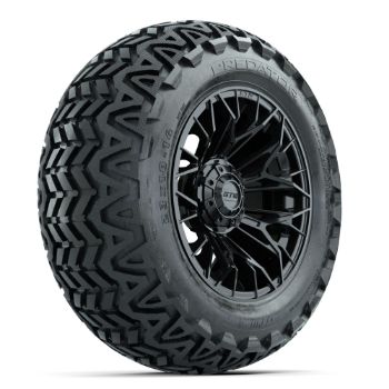 Set of (4) 14 in GTW¬Æ Stellar Black Wheels with 23x10-14 Predator All-Terrain Tires