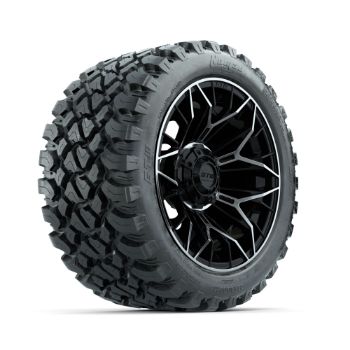 Set of (4) 14 in GTW¬Æ Stellar Machined & Black Wheels with 23x10-R14 Nomad All-Terrain Tires