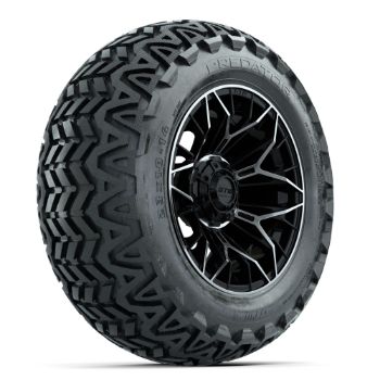 Set of (4) 14 in GTW¬Æ Stellar Machined & Black Wheels with 23x10-14 Predator All-Terrain Tires