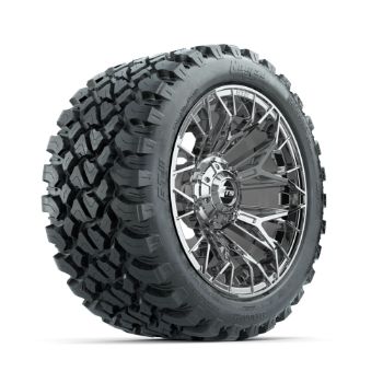 Set of (4) 14 in GTW¬Æ Stellar Chrome Wheels with 23x10-R14 Nomad All-Terrain Tires