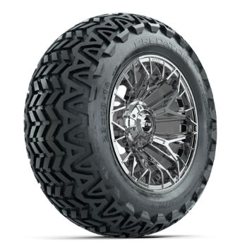 Set of (4) 14 in GTW¬Æ Stellar Chrome Wheels with 23x10-14 Predator All-Terrain Tires