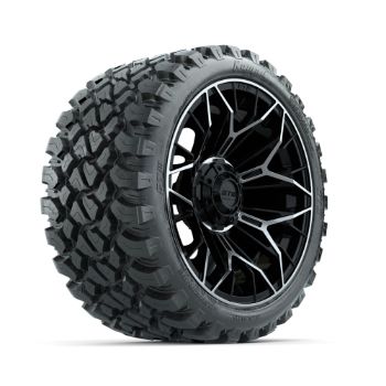 Set of (4) 15 in GTW¬Æ Stellar Machined & Black Wheels with 23x10-R15 Nomad All-Terrain Tire
