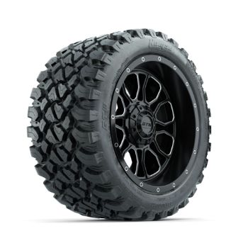 Set of (4) 14 in GTW¬Æ Volt Machined & Black Wheels with 23x10-R14 Nomad All-Terrain Tires