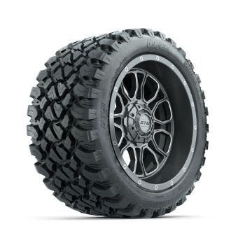 Set of (4) 14 in GTW® Volt Gunmetal Wheels with 23x10-R14 Nomad All-Terrain Tires