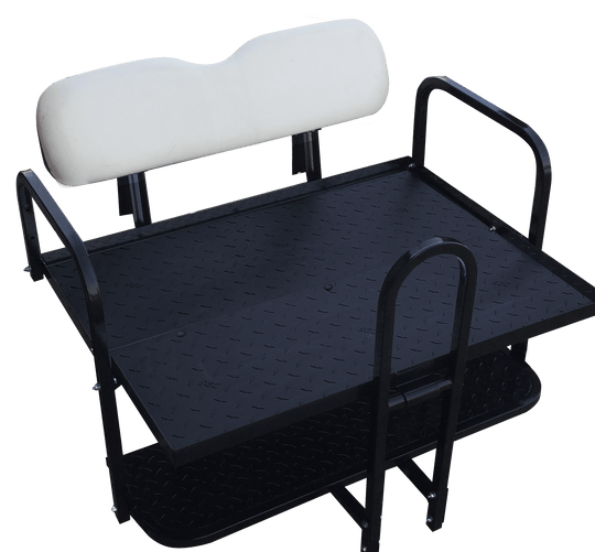 NOMAD Rear Flip Seat – Club Car Precedent (also Tempo) / Pure White Cushion Set