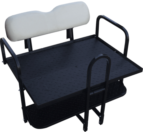 NOMAD Rear Flip Seat – EZGO TXT / White Cushion Set