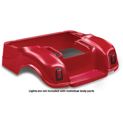 DoubleTake Rear Body, EZGO TXT 96+, Red