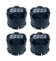 SGC CENTER CAP - BLACK COLOR - SILVER SS LOGO (SET OF 4)