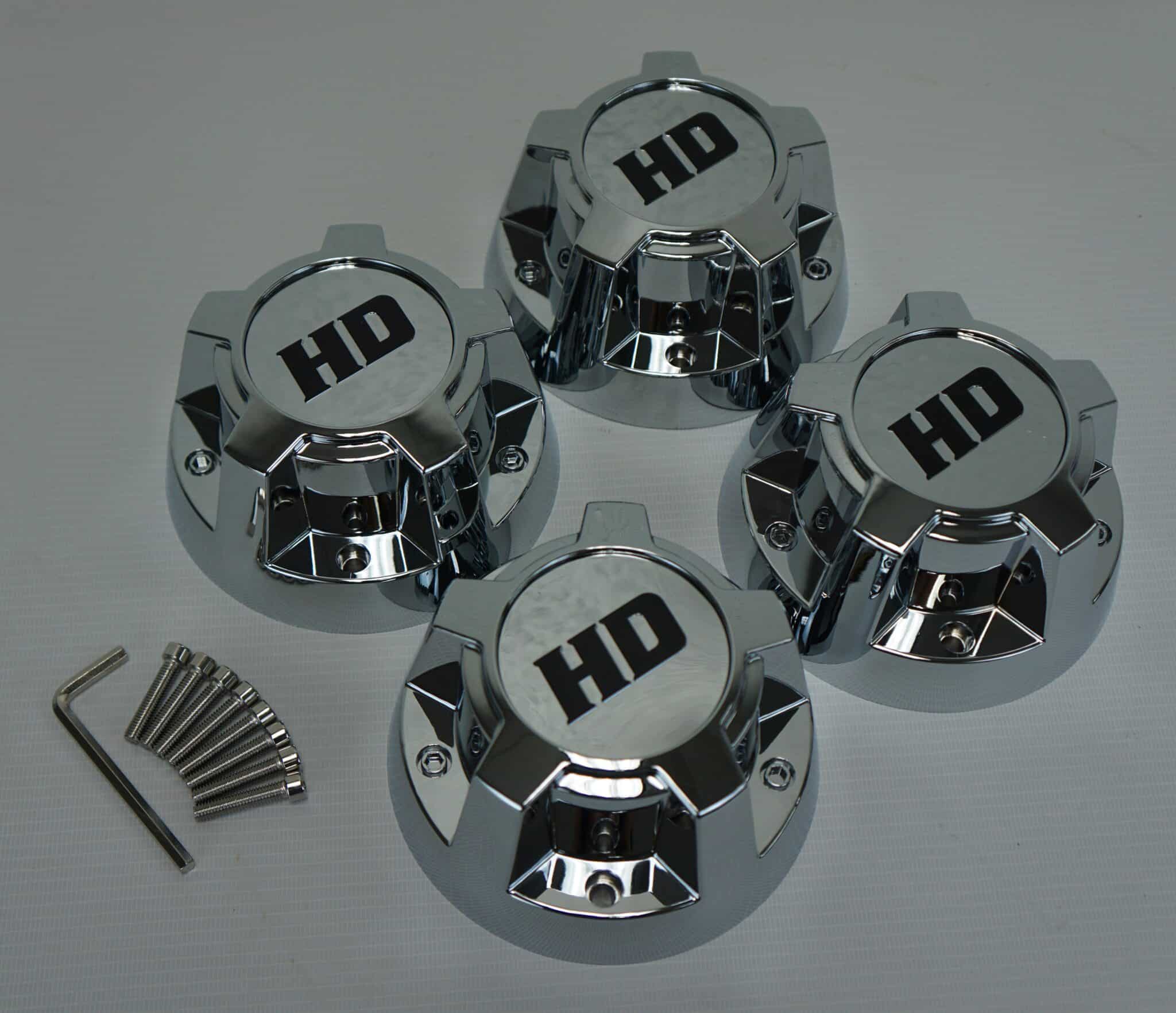 SGC Center Cap – Silver color – Black HD logo for 14″ Rhino Wheels only