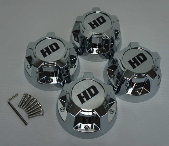 SGC Center Cap – Silver color – Black HD logo for 14″ Rhino Wheels only