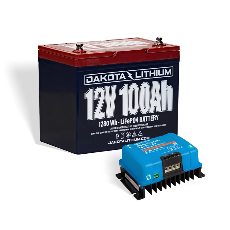 Dakota Lithium 12v 100Ah Battery Plus Victron Orion Smart DC-DC charger