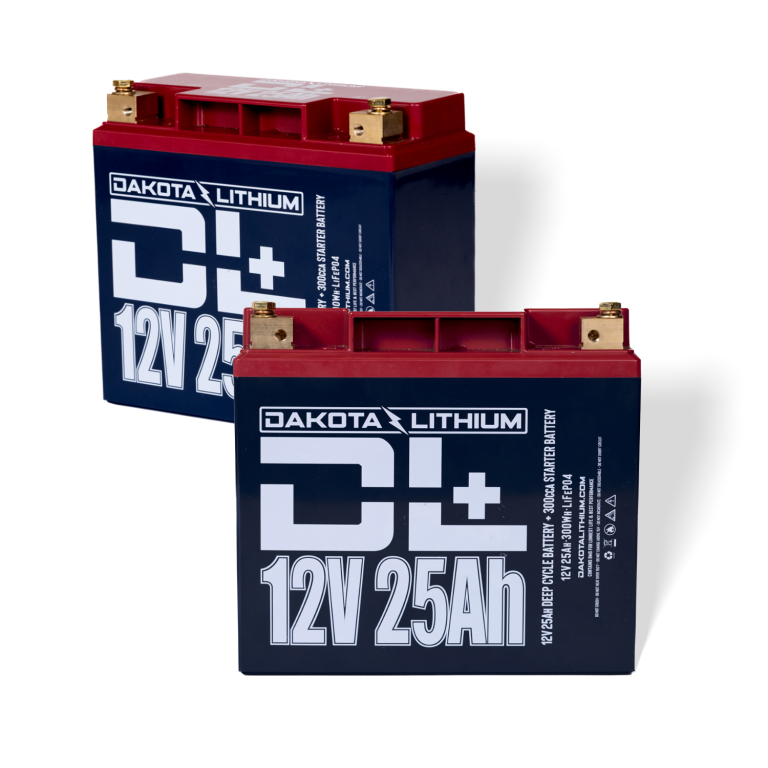 Dakota Lithium + 12V 25Ah LiFePO4 Battery Twin Pack