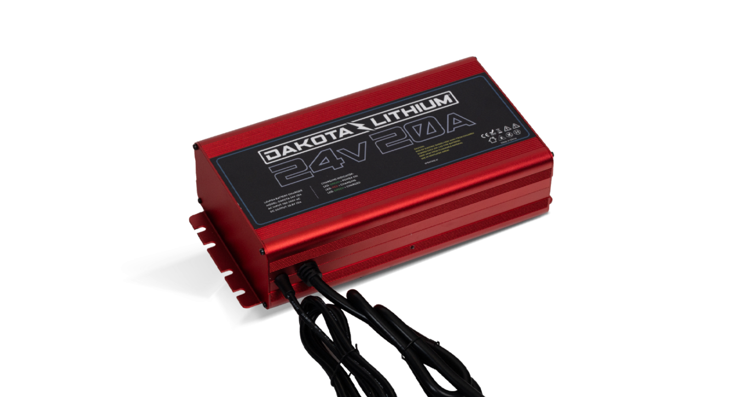 Ultra Fast 24V 20A Waterproof Dakota Lithium LiFePO4 Onboard Battery Charger