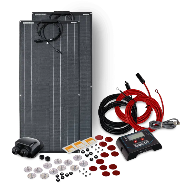 Dakota Lithium 200-Watt Solar Panel & RV Roof Mount Kit