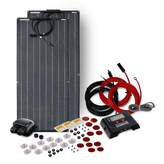 Dakota Lithium 200-Watt Solar Panel & RV Roof Mount Kit