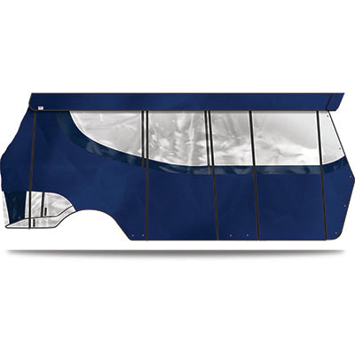 DoubleTake Enclosure & Valance for Kwick-Track Rail System, 6 Passenger, EZGO TXT 94-13, Blue