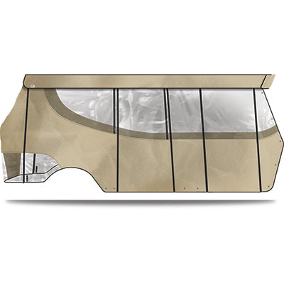 Doubletake Enclosure & Valance for Titan with 120" Kwick-Track Top, EZGO TXT 14+, Beige