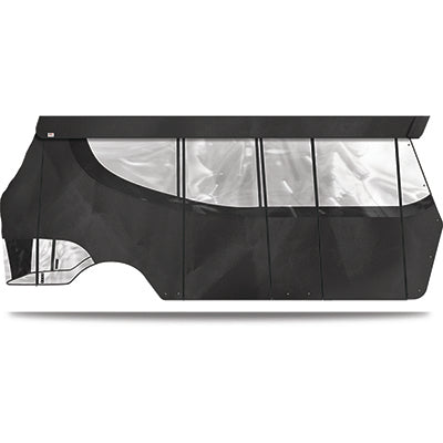 Doubletake Enclosure & Valance for Titan with 120" Kwick-Track Top, EZGO TXT 14+, Graphite