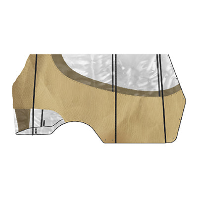 DoubleTake Enclosure & Valance for Kwick-Track Rail System, 4 Pass, EZGO TXT 14+, Sand