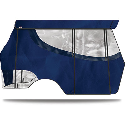 DoubleTake Enclosure & Valance for Kwick-Track Rail System and Helix 4 Pass, EZGO TXT 94-13, Blue