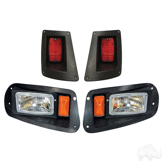 Headlight/Taillight Kit, Black, E-Z-Go RXV 08-15, 12V