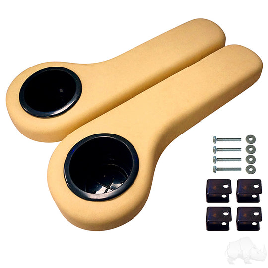 RHOX Arm Rest with Cup Holder Set, Buff