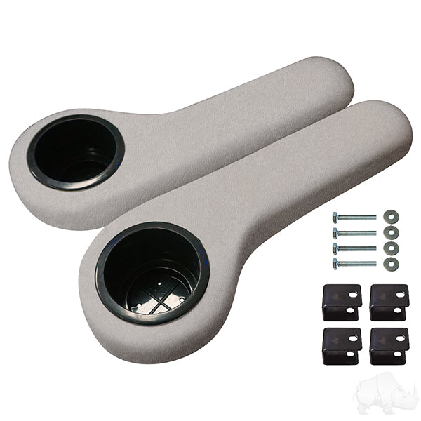 RHOX Arm Rest with Cup Holder Set, EZGO Gray