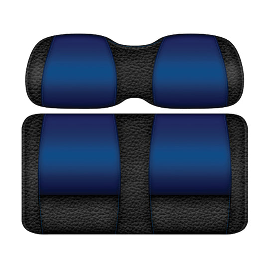 DoubleTake Veranda Front Cushion Set, E-Z-Go TXT 96+, Black/Blue