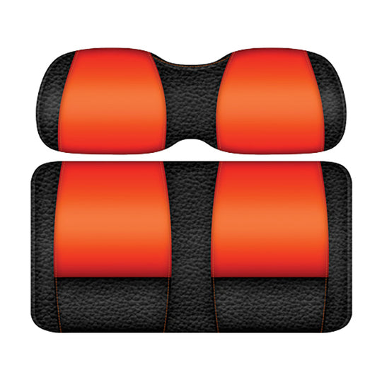 DoubleTake Veranda Front Cushion Set, E-Z-Go RXV 08+, Black/Orange