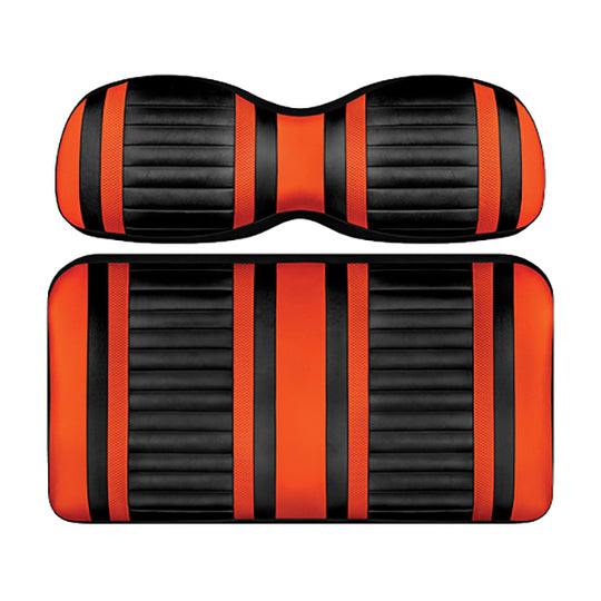 DoubleTake Extreme Front Cushion Set, E-Z-Go TXT 96+, Black/Orange