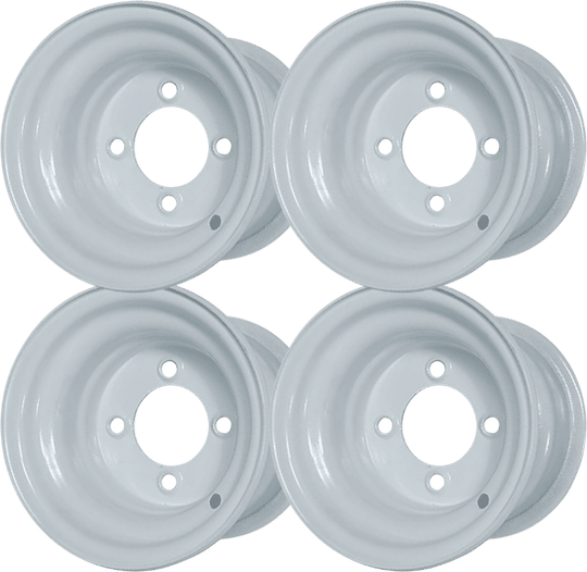 SGC 8″ White Steel Wheels (SET OF 4)