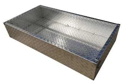Utility Box (Open Cargo) Aluminum Diamond Plate for Yamaha G29 (Drive) - UBYM01