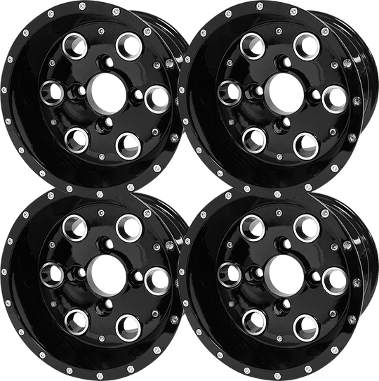 SGC 10″ Pioneer Glossy Black Wheel – Aluminum Alloy (SET OF 4)