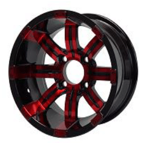 10″ Tempest Red/Black Wheel – Aluminum Alloy - WH1018