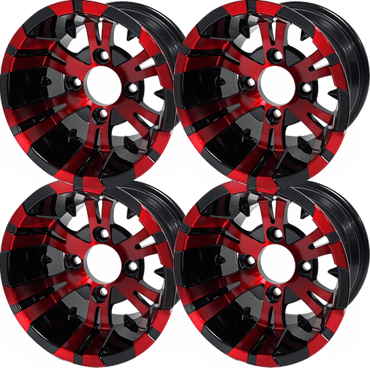 SGC 10″ Vampire Red/Black Wheel – Aluminum Alloy (SET OF 4)