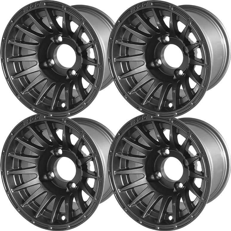 SGC 10″ Medusa Machined Gunmetal Wheel – Aluminum Alloy (SET OF 4 ...