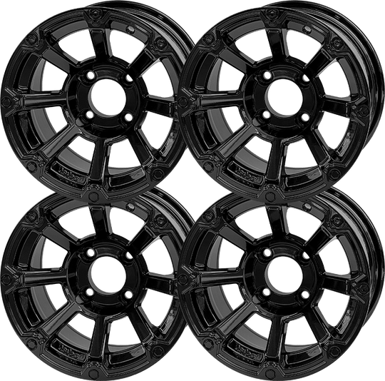 SGC 12 " Cyclops Glossy Black Wheel - Aluminum Alloy (SET OF 4)